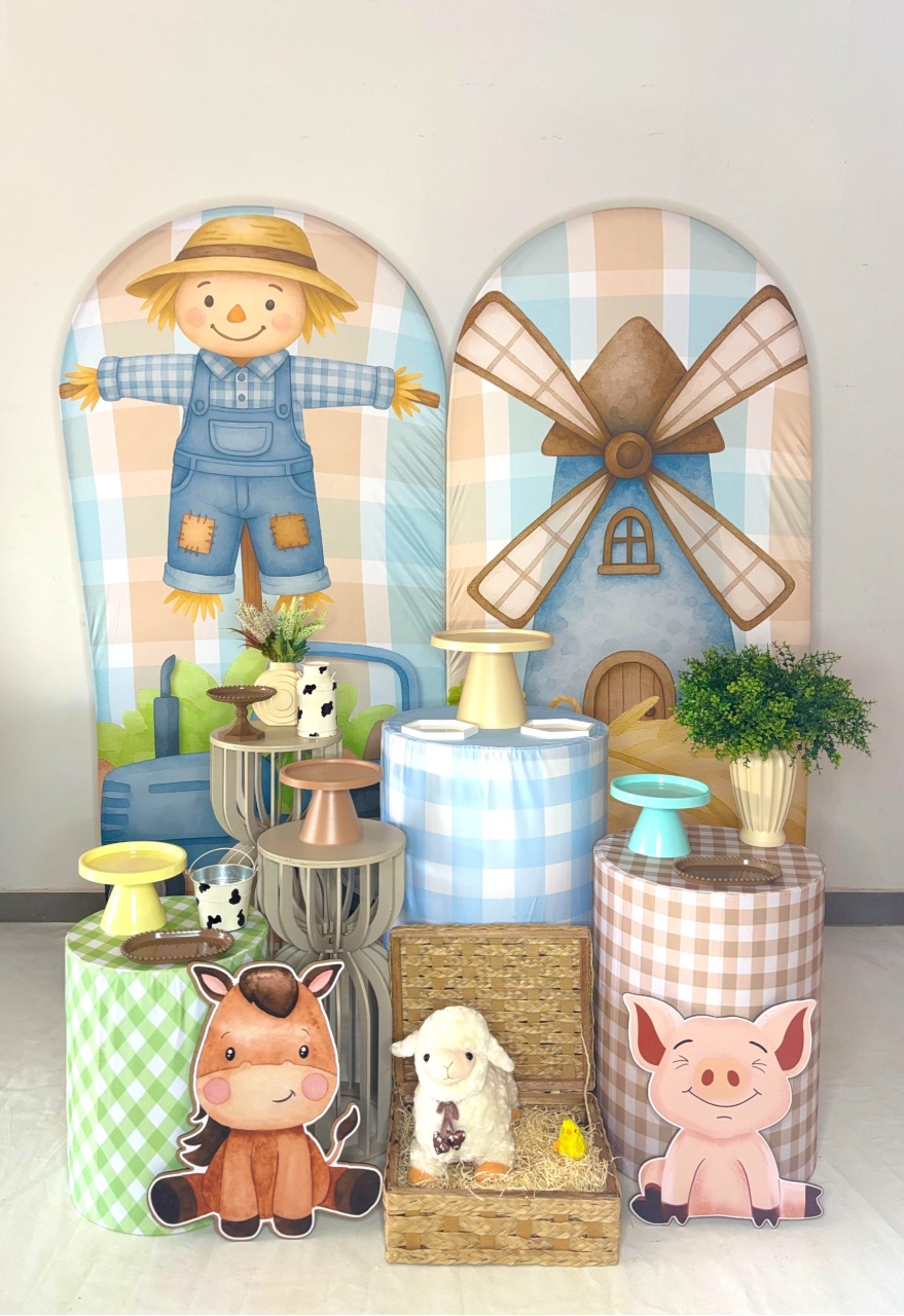 Kit Ouro - Fazendinha Azul Romano - DLUARTS DECORAÇÕES E EVENTOS