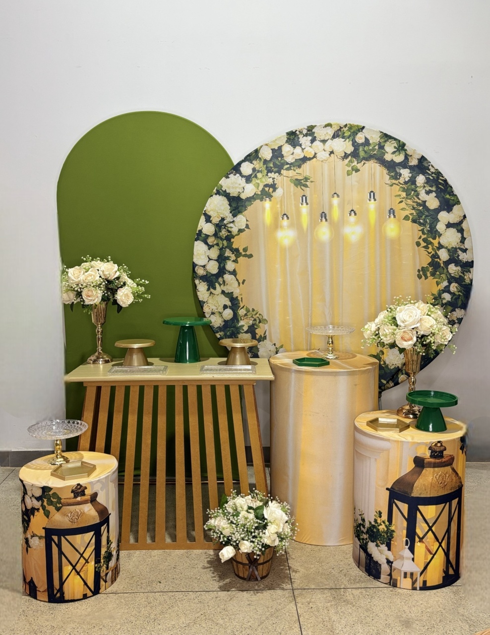 Kit Ouro - Floral Verde  - DLUARTS DECORAÇÕES E EVENTOS