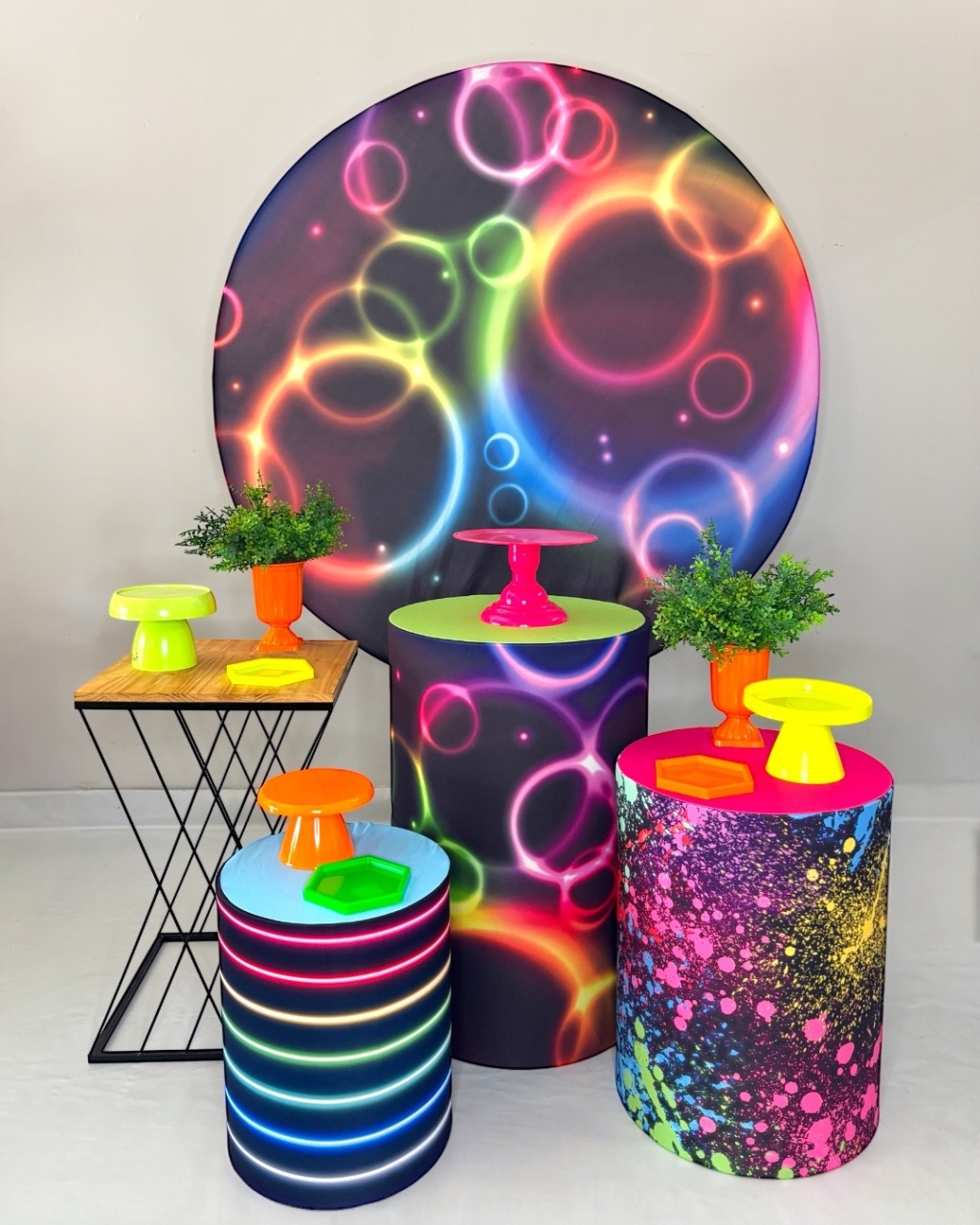 Kit Prata - Neon - DLUARTS DECORAÇÕES E EVENTOS