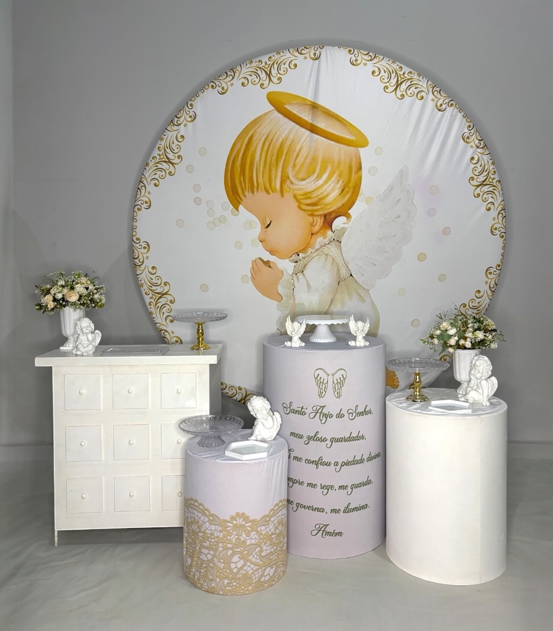 Kit Prata - Batizado Menino - DLUARTS DECORAÇÕES E EVENTOS
