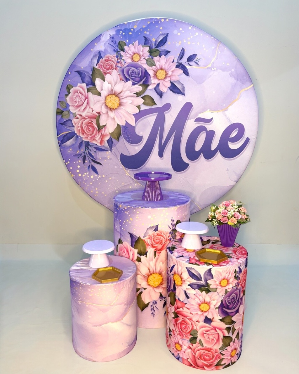 Kit Composição 1 - Dia das Mães Lilás - DLUARTS DECORAÇÕES E EVENTOS
