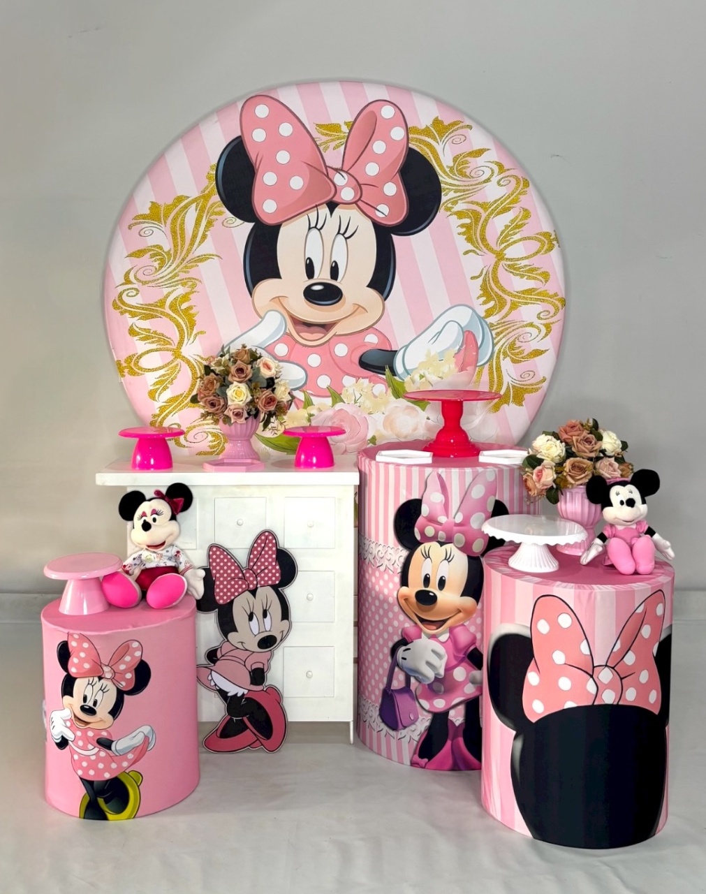 Kit Prata - Minie Rosa - DLUARTS DECORAÇÕES E EVENTOS