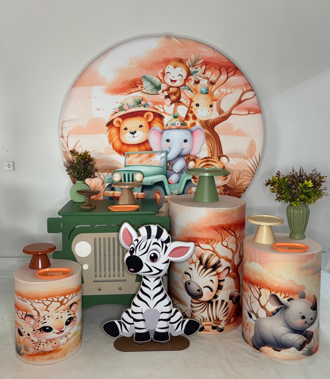 Kit Prata - Safari Bege  - DLUARTS DECORAÇÕES E EVENTOS