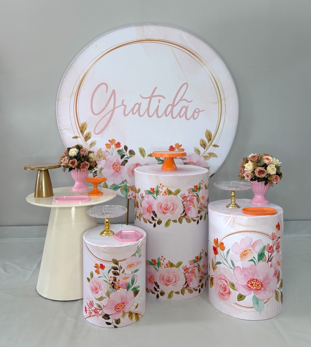 Kit Prata - Gratidão  - DLUARTS DECORAÇÕES E EVENTOS
