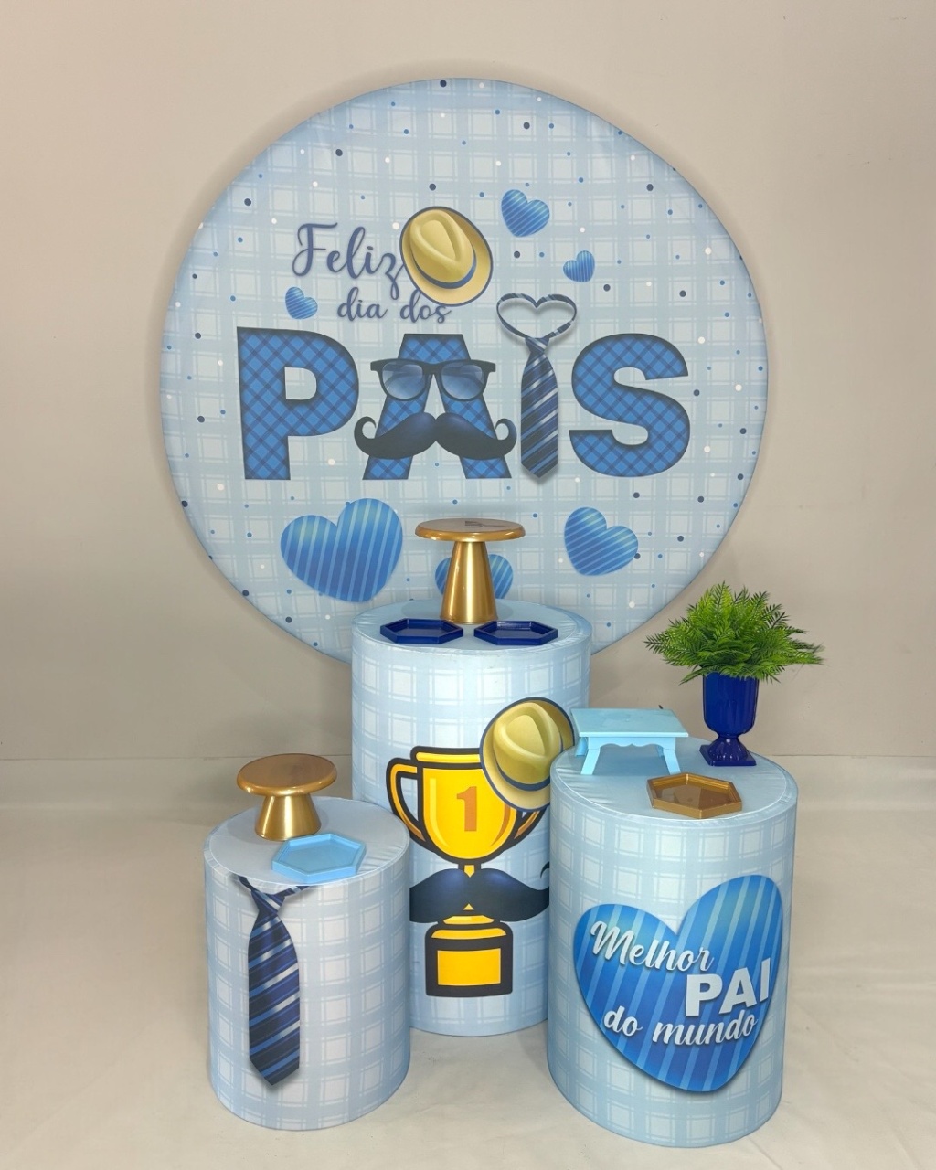 Kit Bronze - Dia dos Pais Azul - DLUARTS DECORAÇÕES E EVENTOS