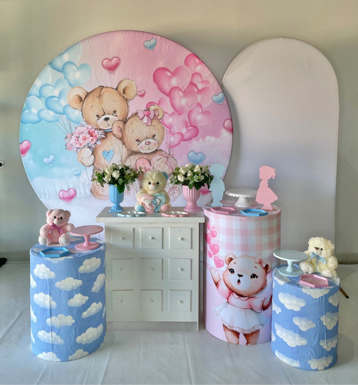 Kit Ouro -Chá Revelação Rosa E Azul - DLUARTS DECORAÇÕES E EVENTOS