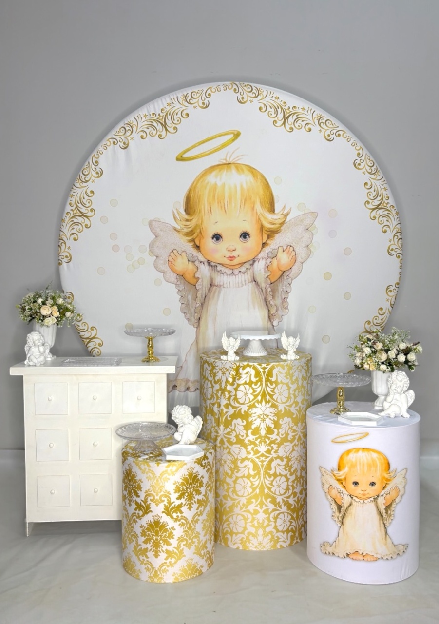 Kit Prata - Batizado Menina - DLUARTS DECORAÇÕES E EVENTOS