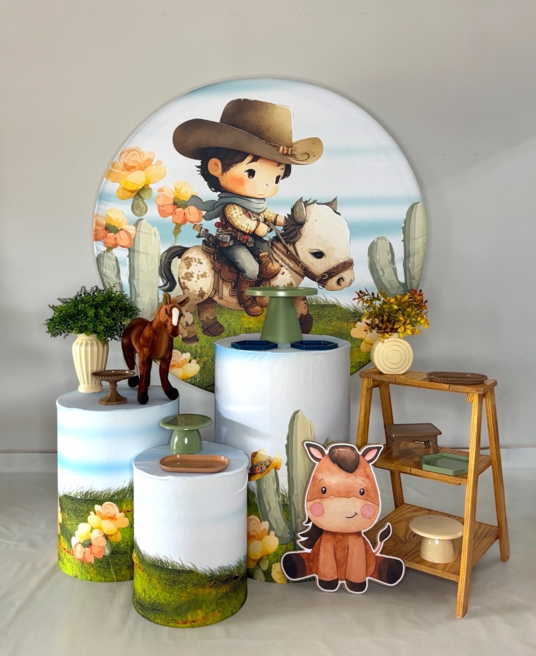 Kit Prata- Menino Cowboy - DLUARTS DECORAÇÕES E EVENTOS
