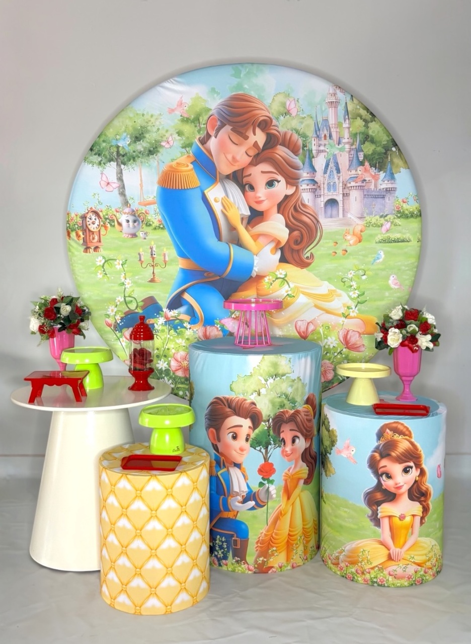Kit Prata - A Bela E A Fera - DLUARTS DECORAÇÕES E EVENTOS