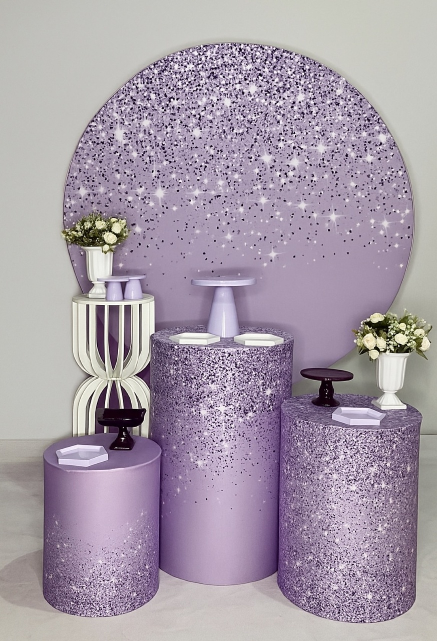 Kit Prata - Lilás - DLUARTS DECORAÇÕES E EVENTOS