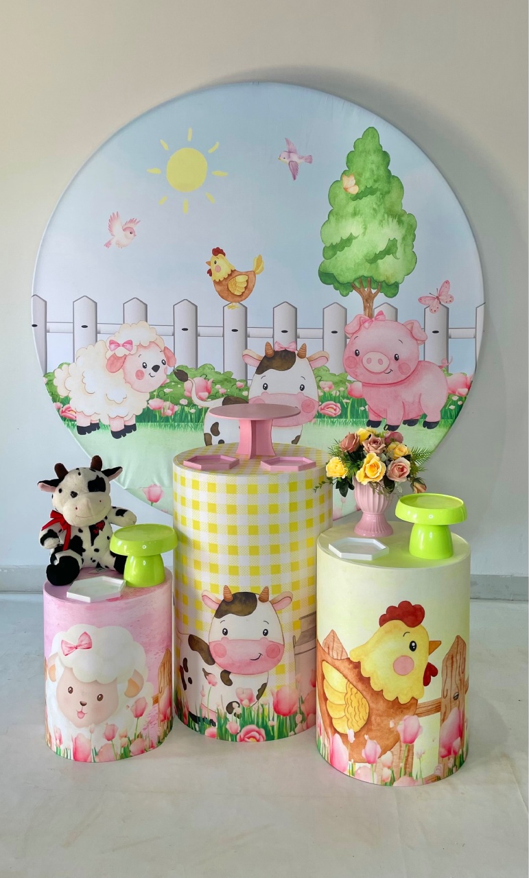 Kit Bronze - Fazendinha Rosa - DLUARTS DECORAÇÕES E EVENTOS