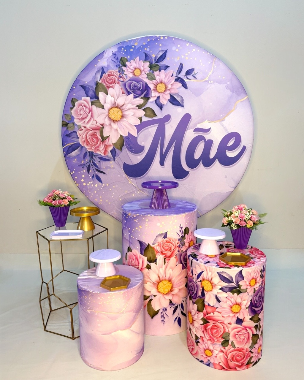 Kit Composição 2 - Dia das Mães Lilás - DLUARTS DECORAÇÕES E EVENTOS