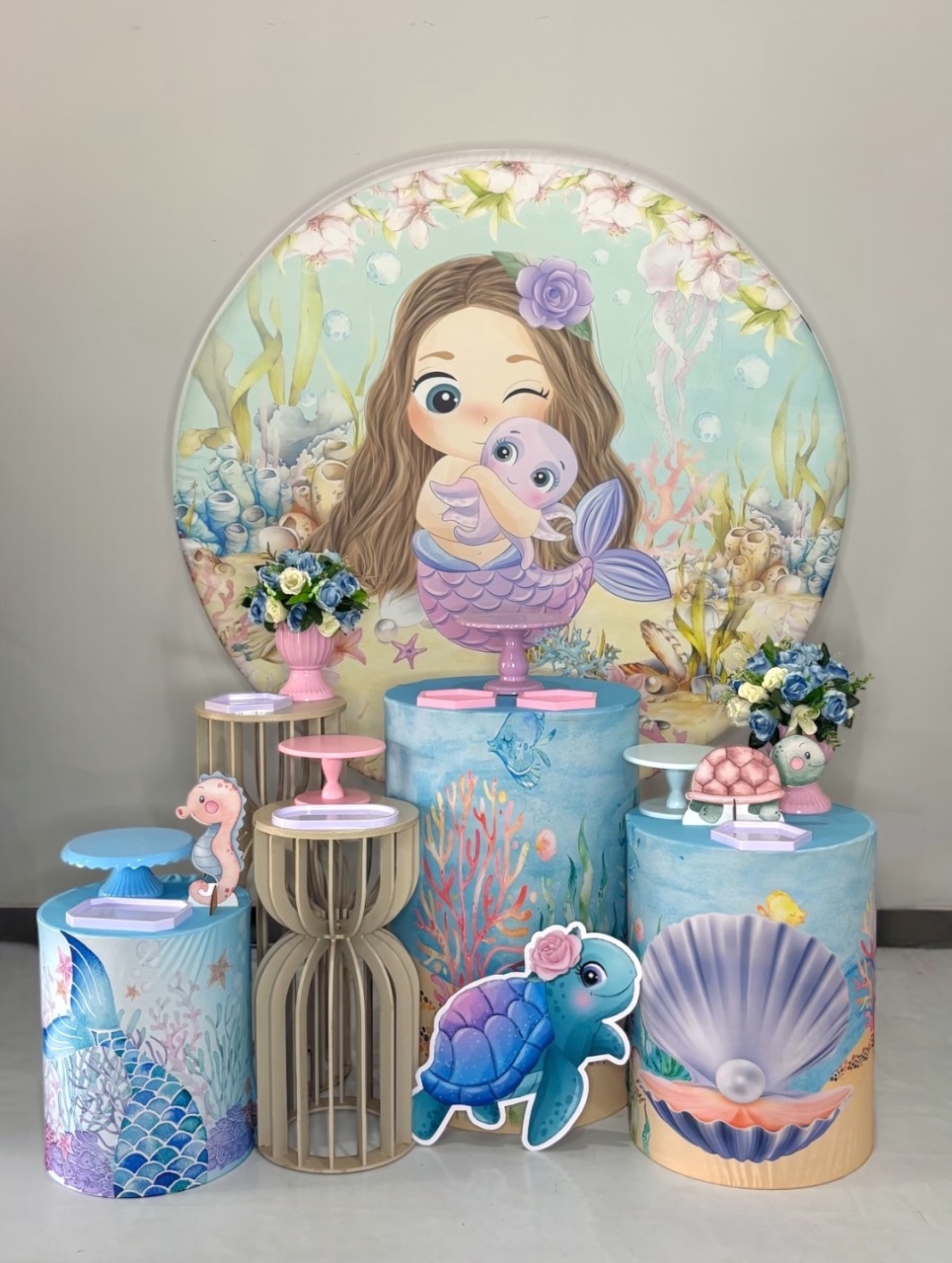Kit Prata - Pequena Sereia 1 - DLUARTS DECORAÇÕES E EVENTOS