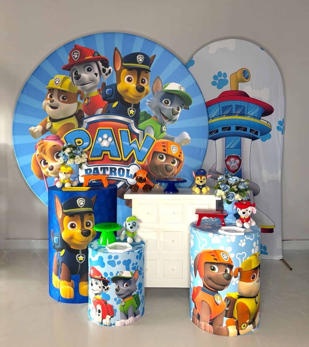 Kit Ouro-Patrulha Canina Azul - DLUARTS DECORAÇÕES E EVENTOS