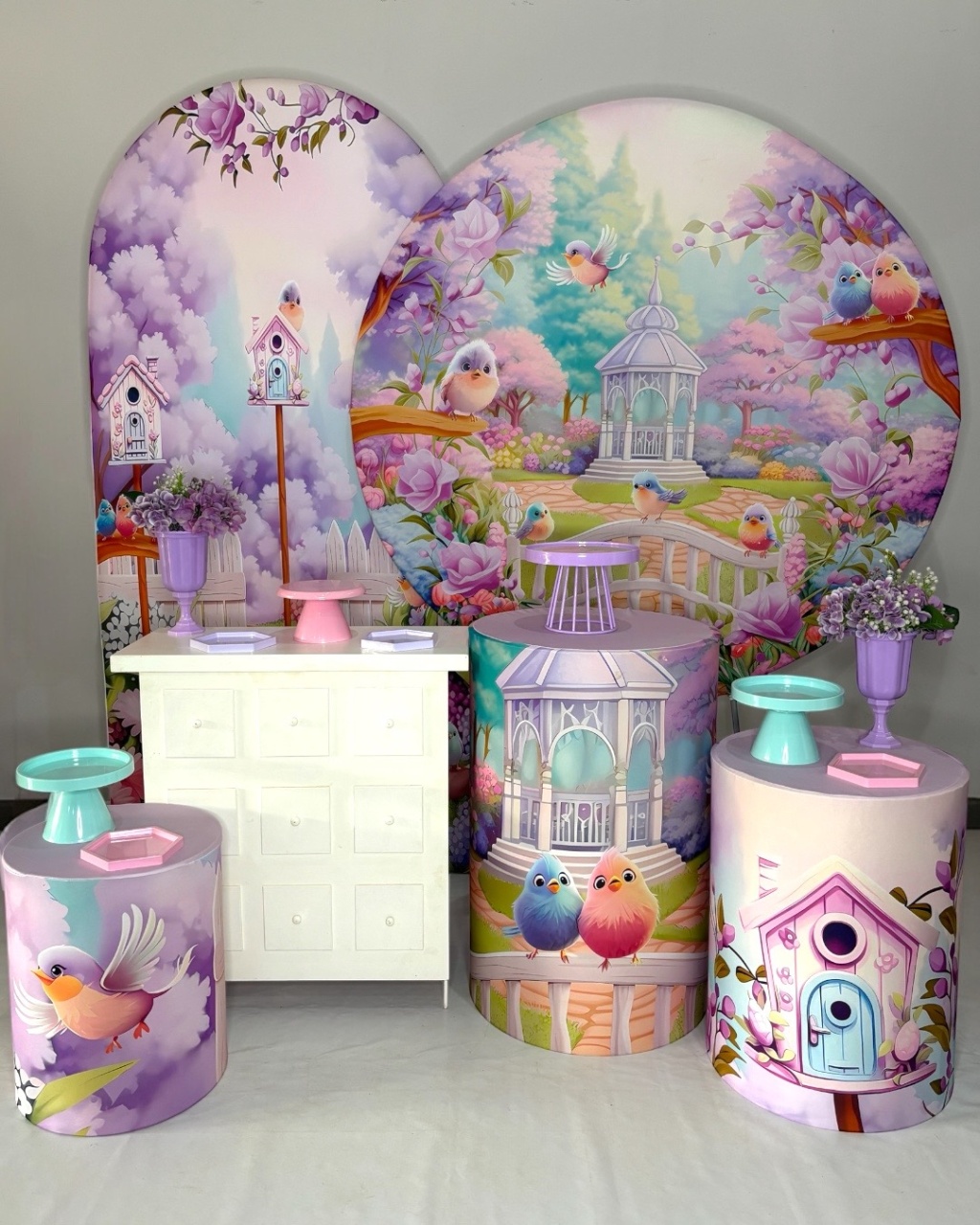 Kit Ouro - Jardim Pássaros  - DLUARTS DECORAÇÕES E EVENTOS