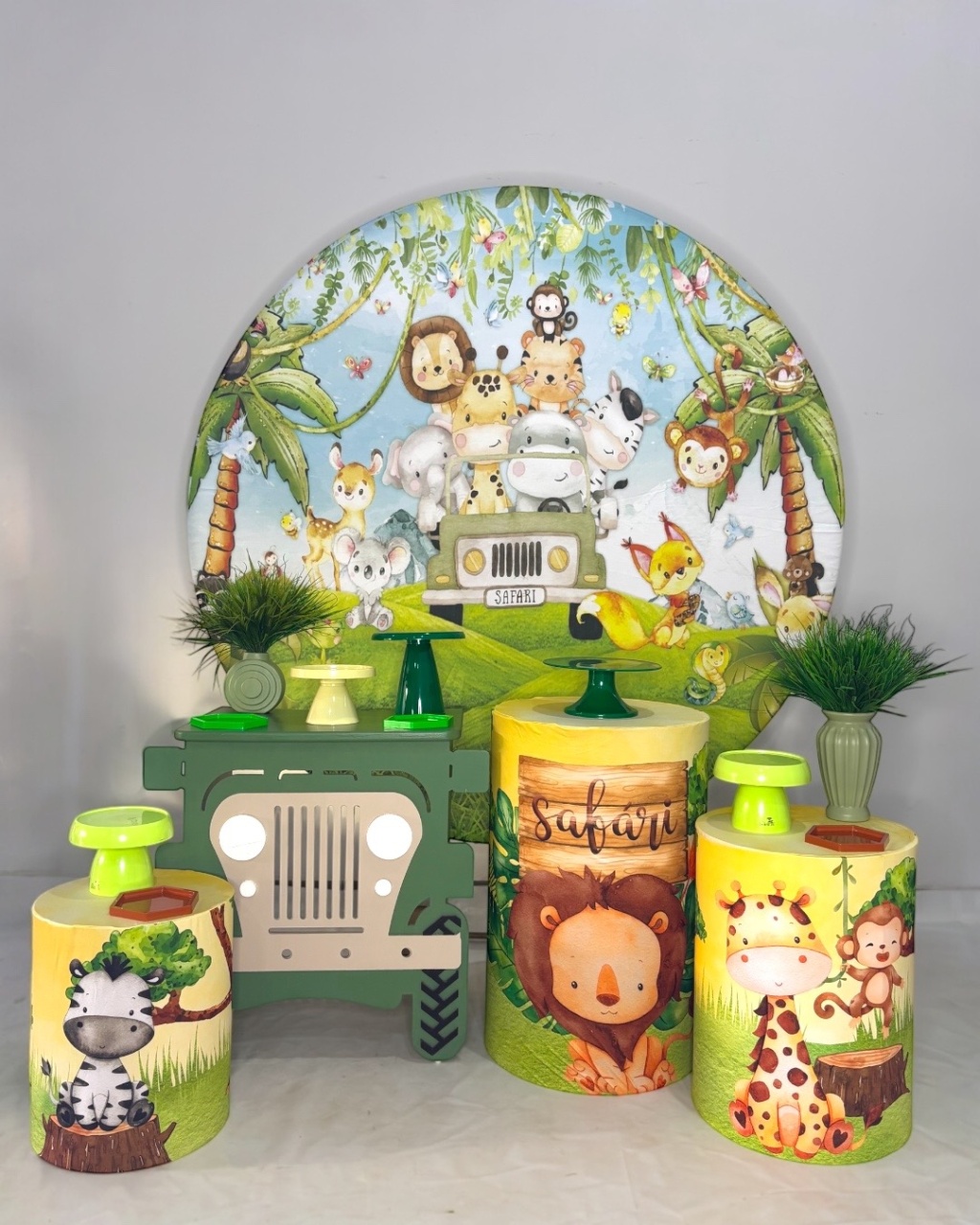 Kit Prata - Safari Verde - DLUARTS DECORAÇÕES E EVENTOS