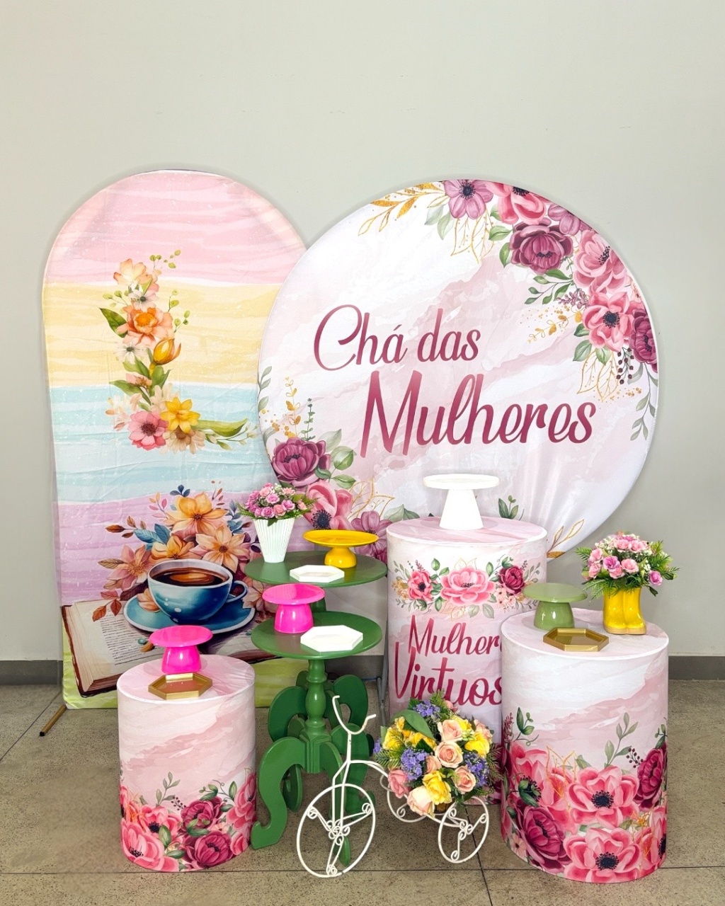 Kit Ouro- Chá de Mulheres Rosa   - DLUARTS DECORAÇÕES E EVENTOS