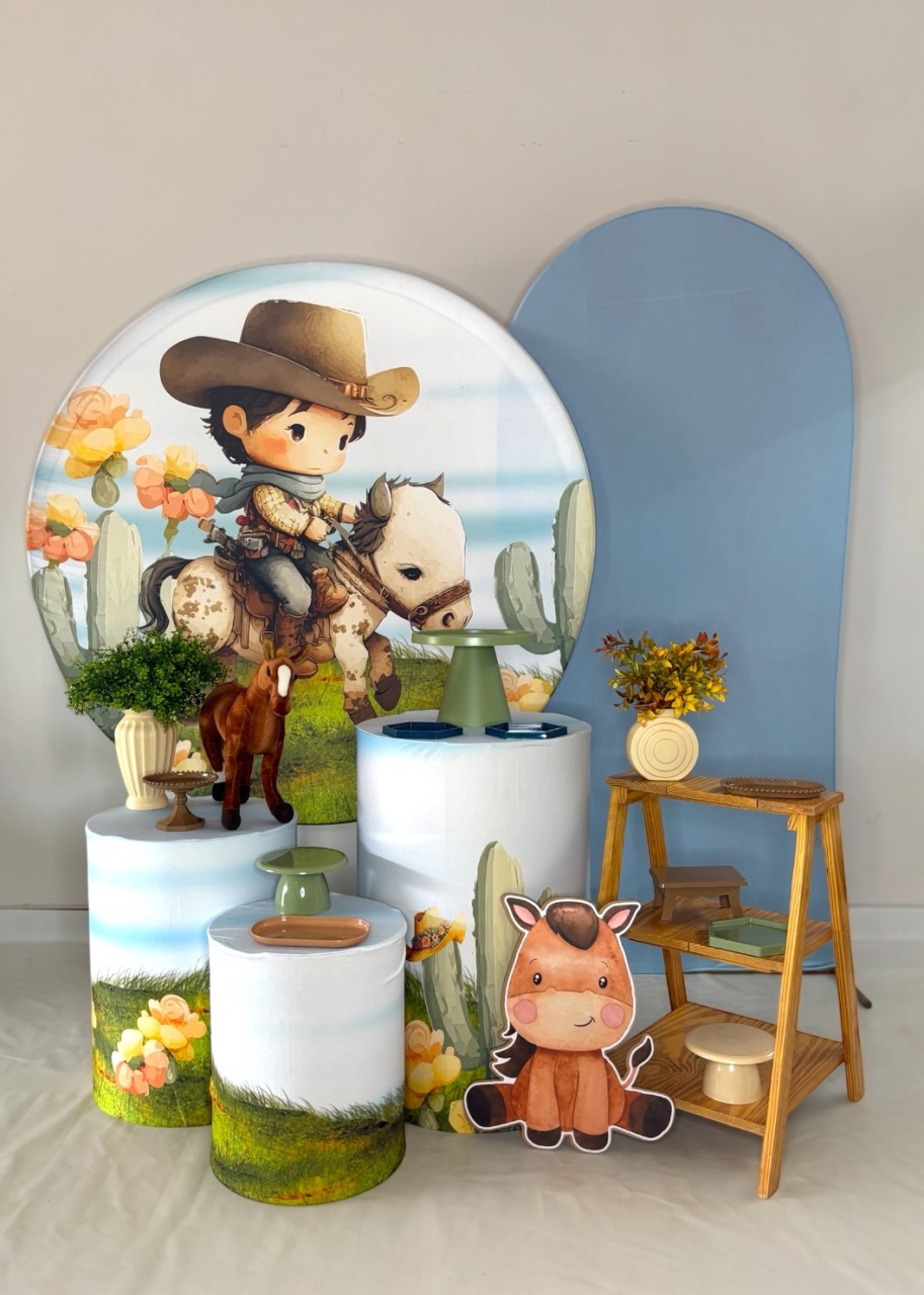 Kit Ouro - Menino Cowboy  - DLUARTS DECORAÇÕES E EVENTOS