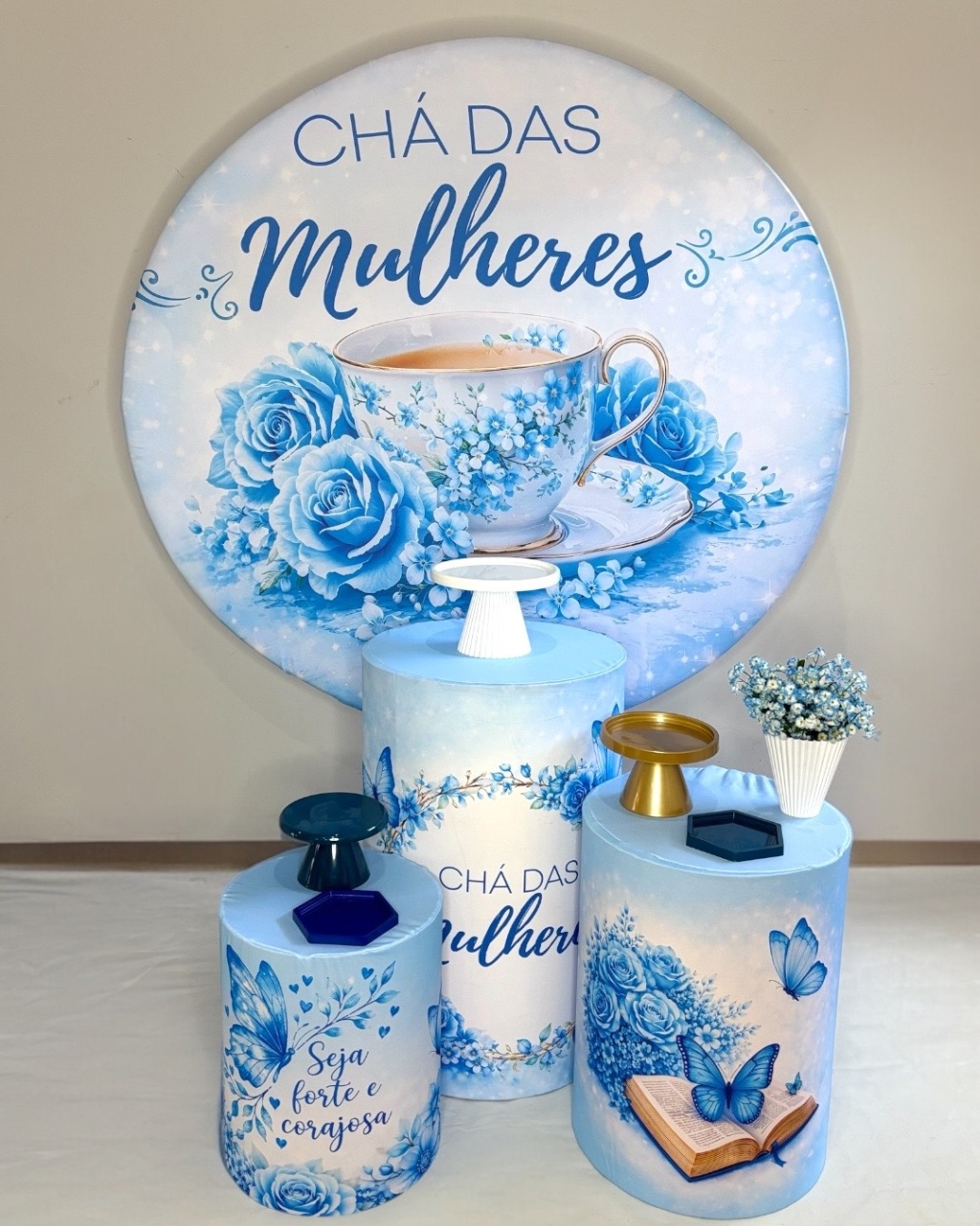 Kit Bronze - Chá de Mulheres Azul - DLUARTS DECORAÇÕES E EVENTOS