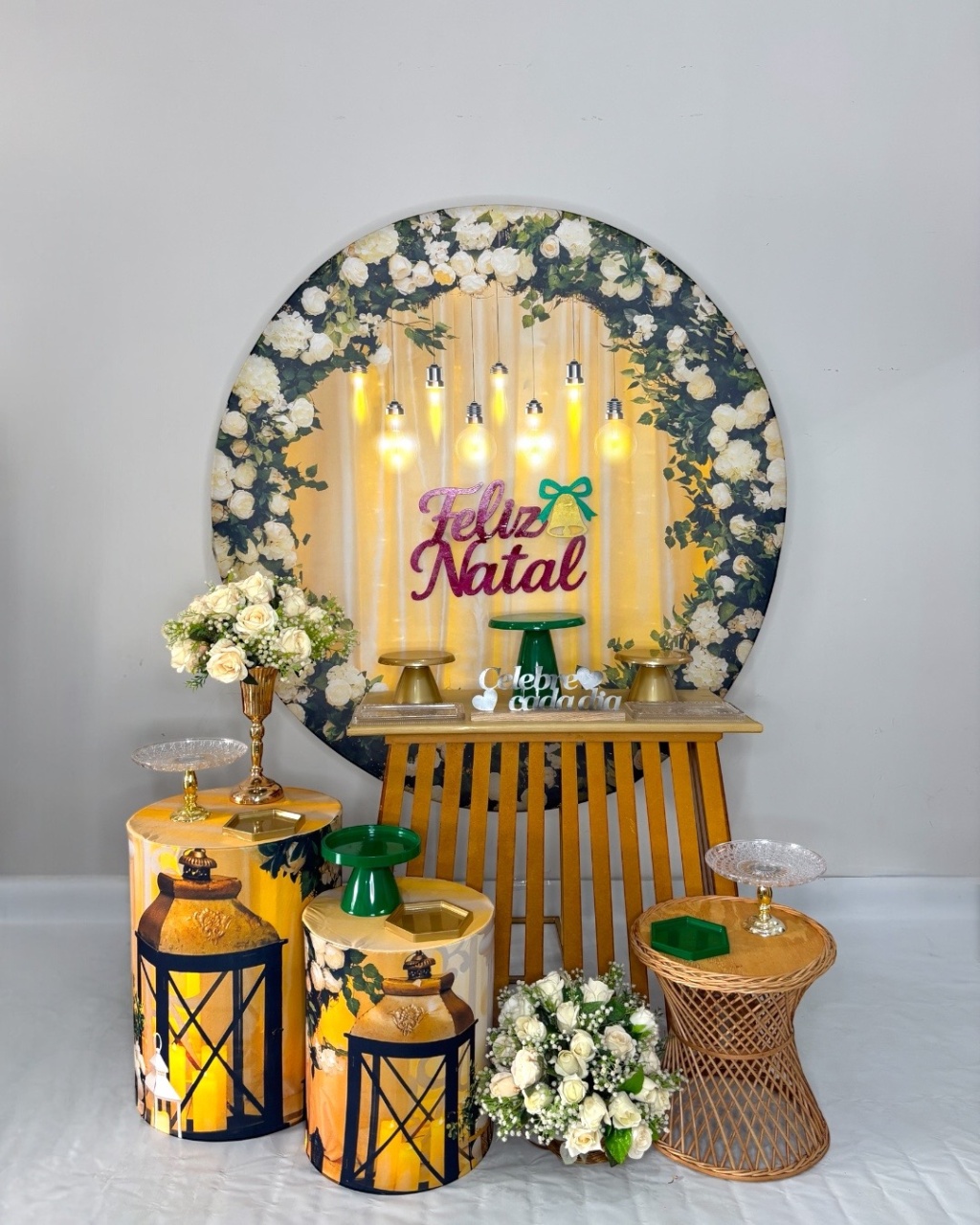 Kit Natal Floral Verde- Composição - DLUARTS DECORAÇÕES E EVENTOS