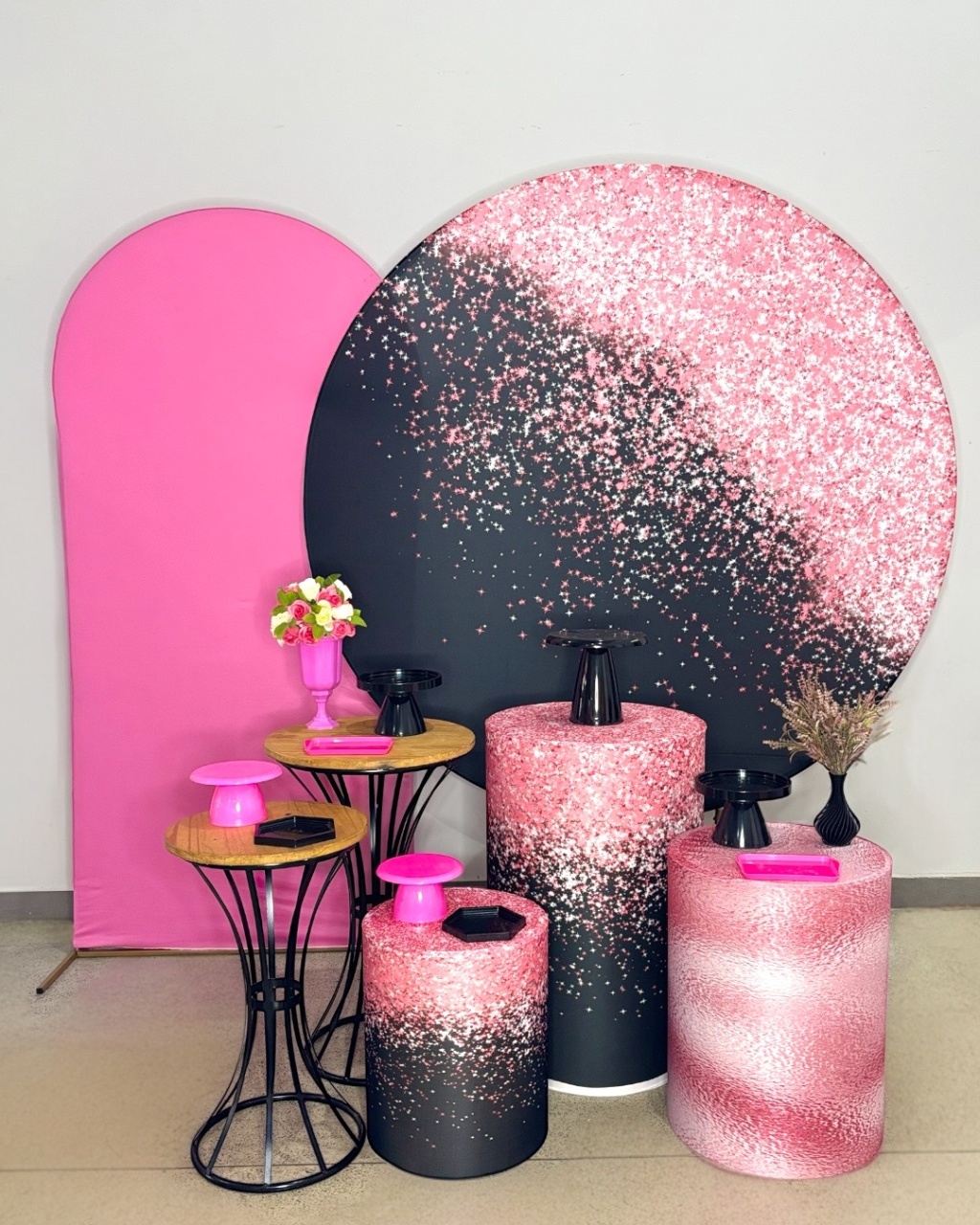 Kit Ouro - Preto E Rosa  - DLUARTS DECORAÇÕES E EVENTOS