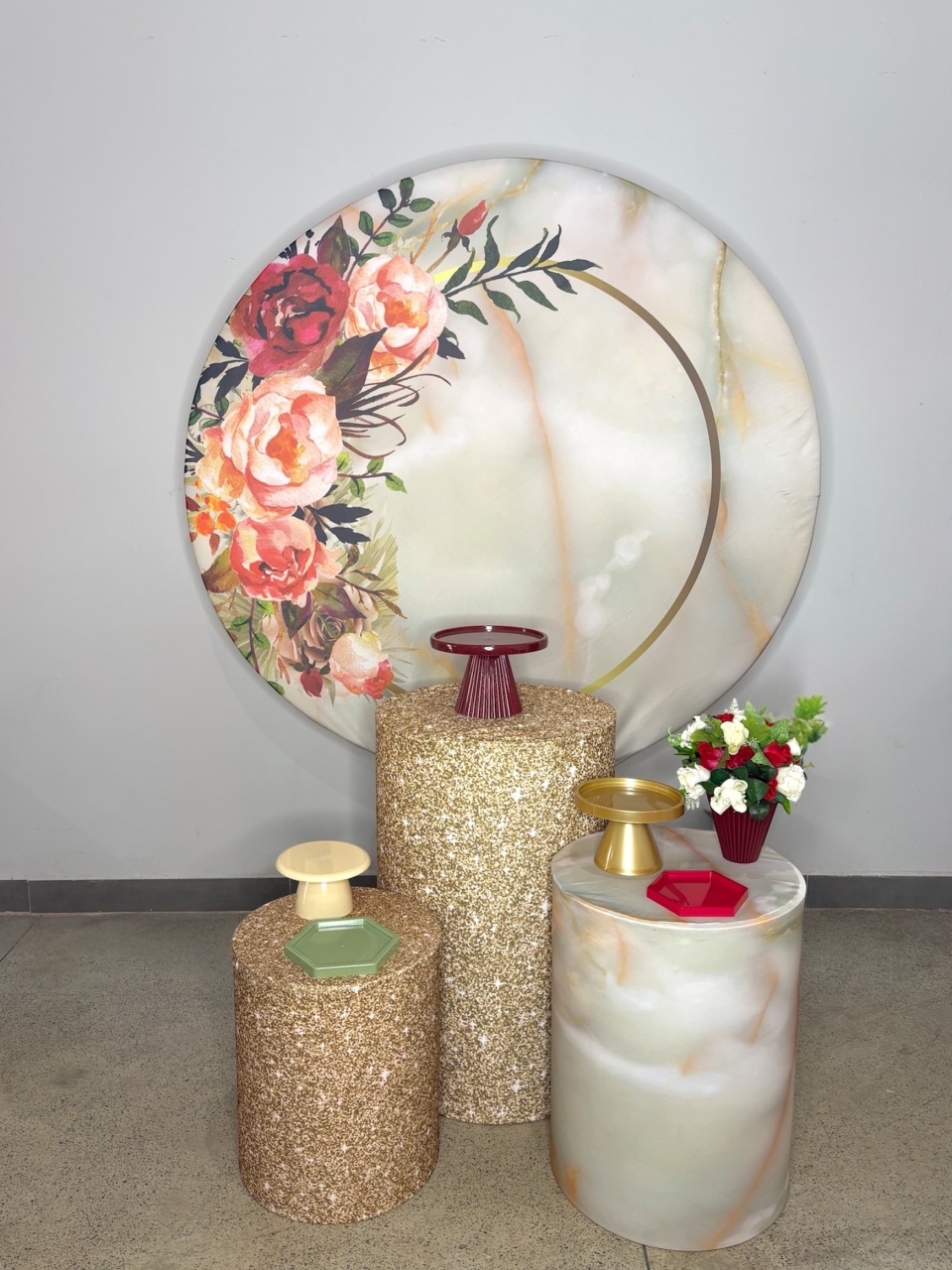 Kit Bronze - Floral Com Dourado - DLUARTS DECORAÇÕES E EVENTOS