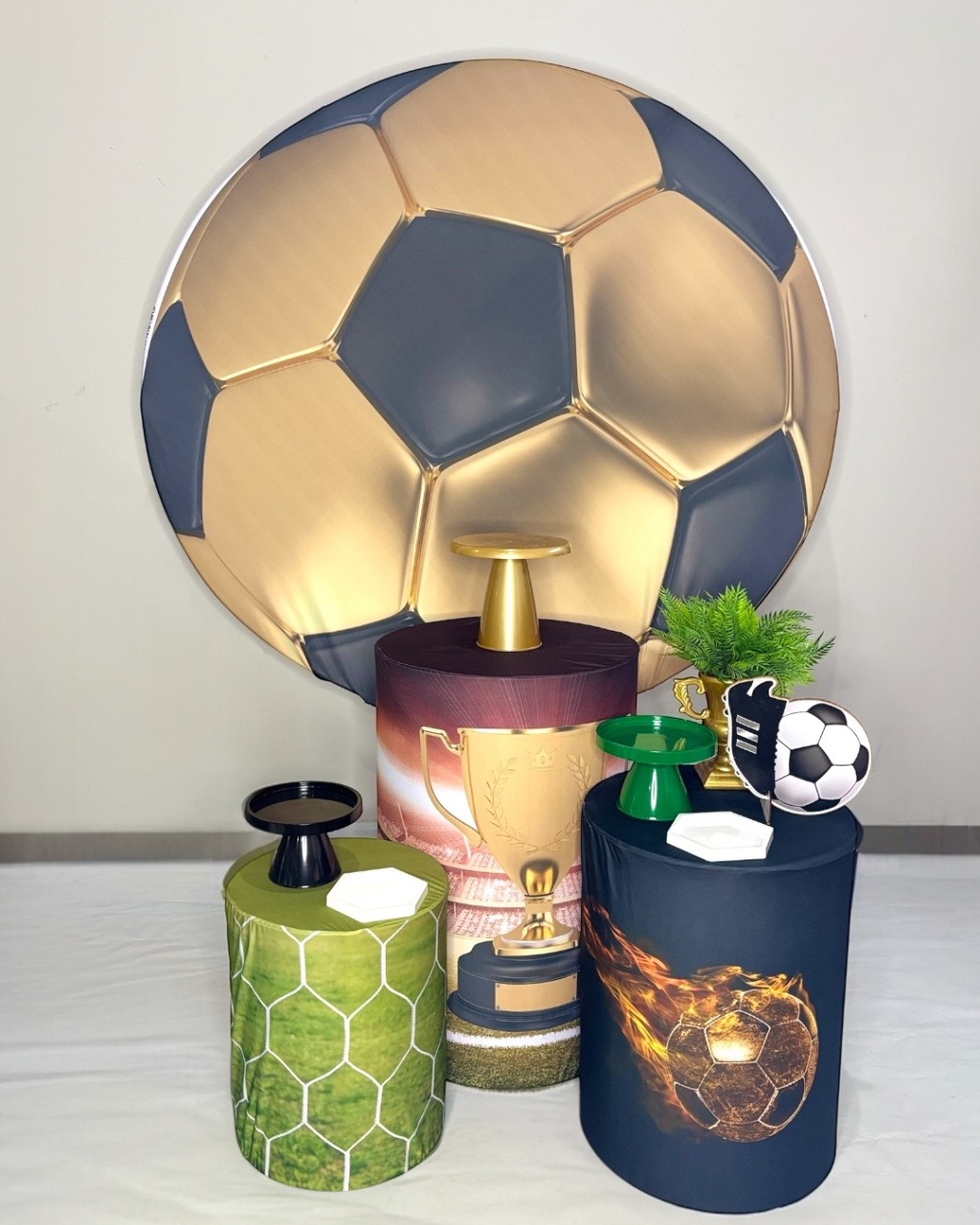 Kit Bronze - Futebol Bola Dourada - DLUARTS DECORAÇÕES E EVENTOS