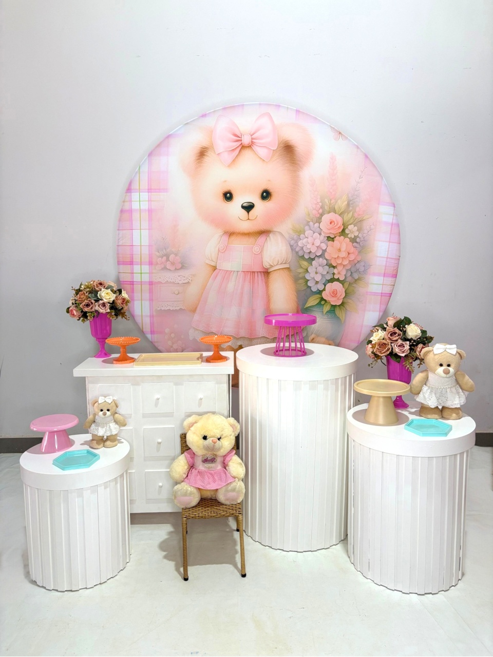 Kit Prata - Xadrez Ursa - DLUARTS DECORAÇÕES E EVENTOS