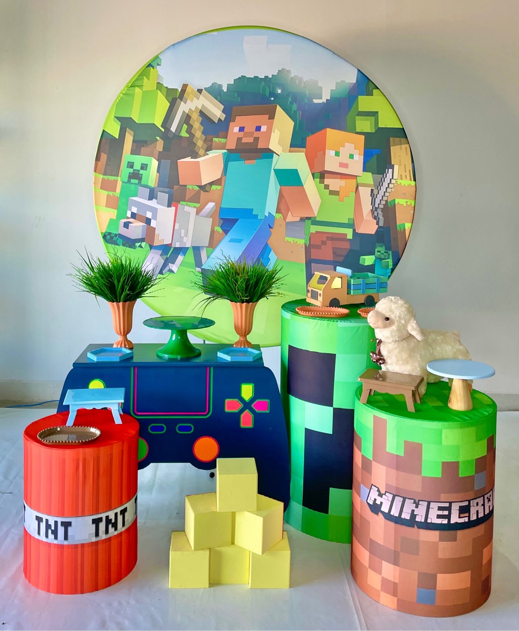Kit Prata - Minecraft - DLUARTS DECORAÇÕES E EVENTOS