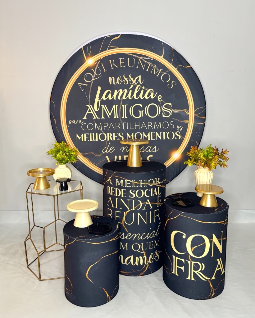 Kit Prata - Familia E Amigos - DLUARTS DECORAÇÕES E EVENTOS