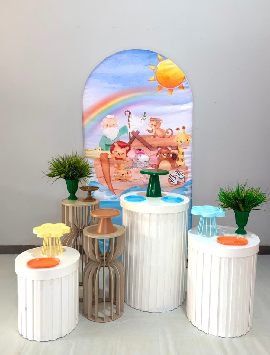 Kit Prata- Arca de Noé Romano - DLUARTS DECORAÇÕES E EVENTOS