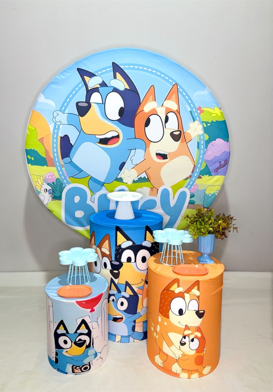 Kit Bronze - Bluey E Bingo - DLUARTS DECORAÇÕES E EVENTOS