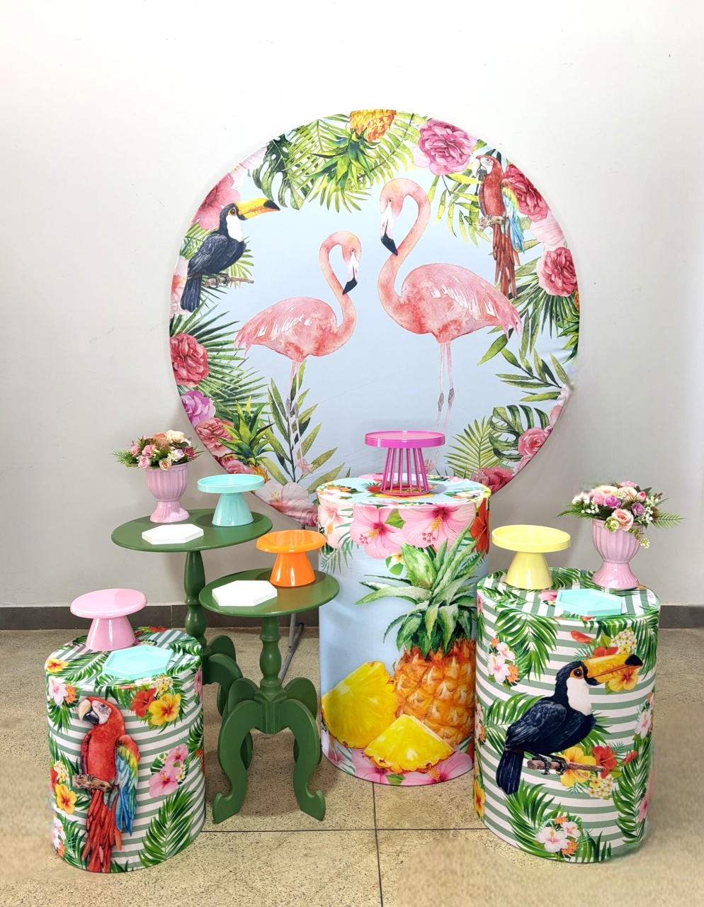 Kit Prata- Flamingo - DLUARTS DECORAÇÕES E EVENTOS