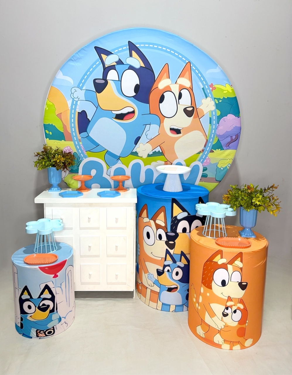 Kit Prata - Bluey E Bingo - DLUARTS DECORAÇÕES E EVENTOS
