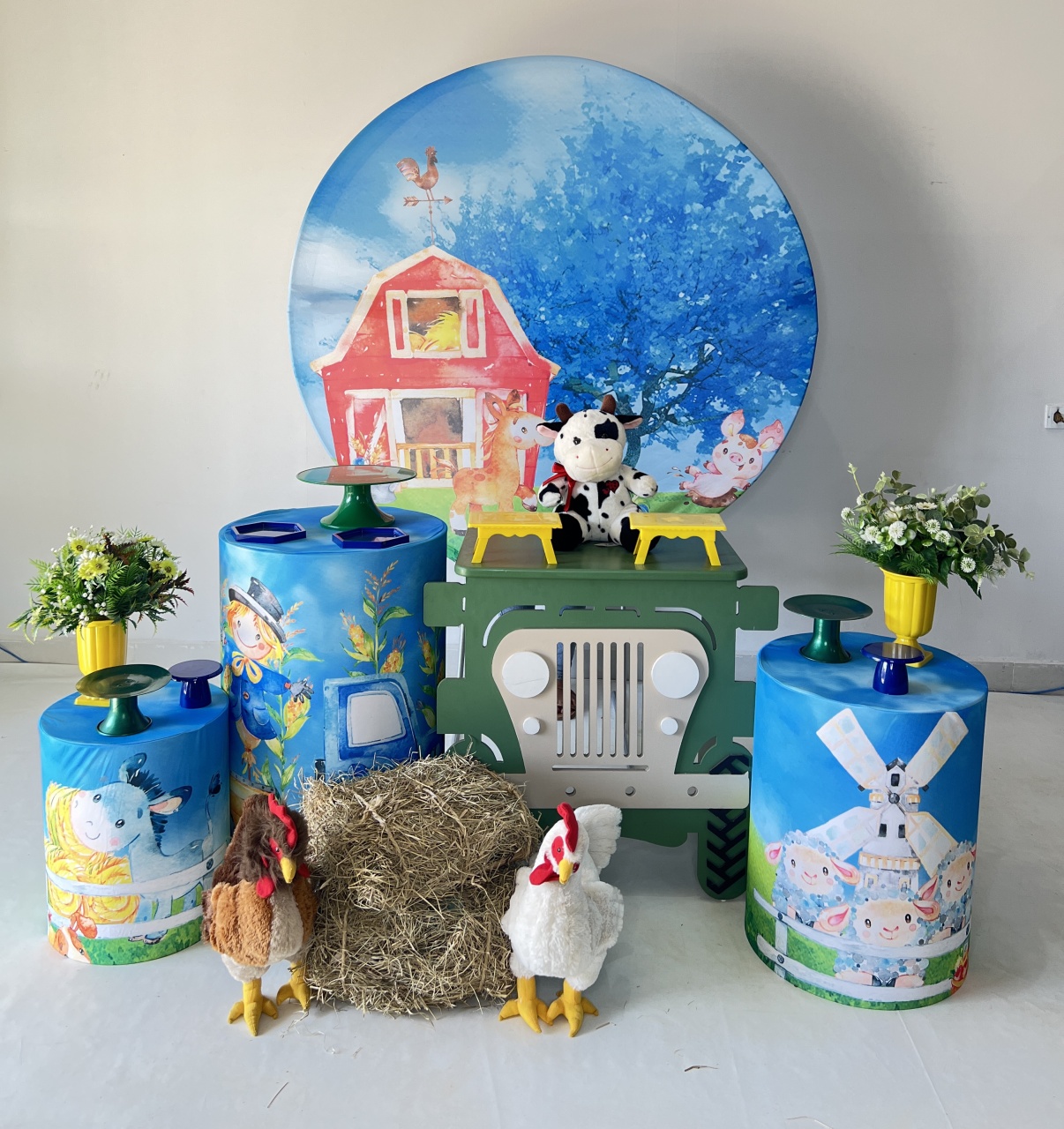 Kit Prata- Fazendinha Azul - DLUARTS DECORAÇÕES E EVENTOS