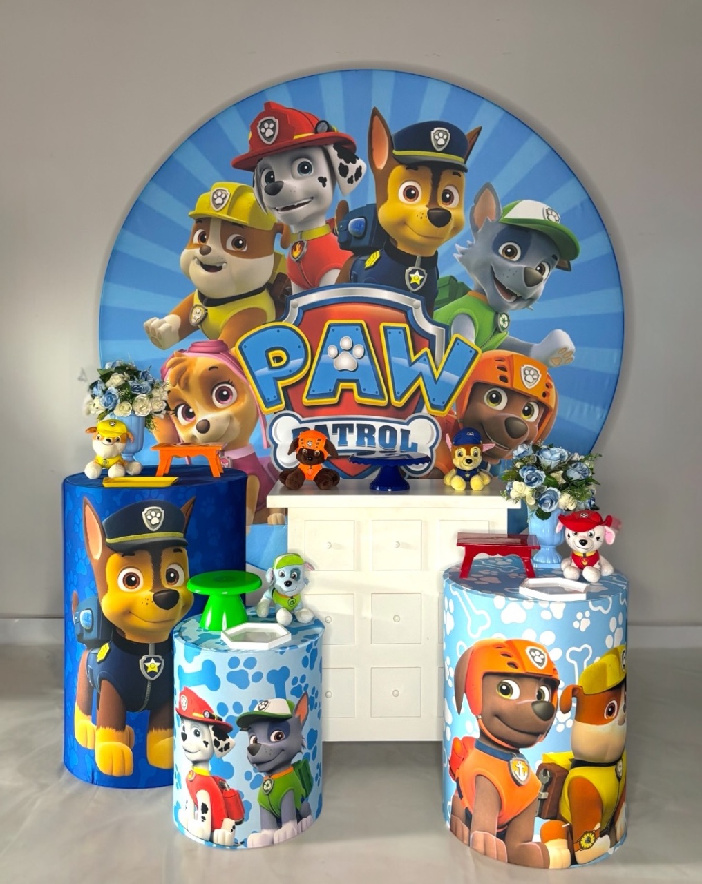 Kit Prata - Patrulha Canina Azul - DLUARTS DECORAÇÕES E EVENTOS