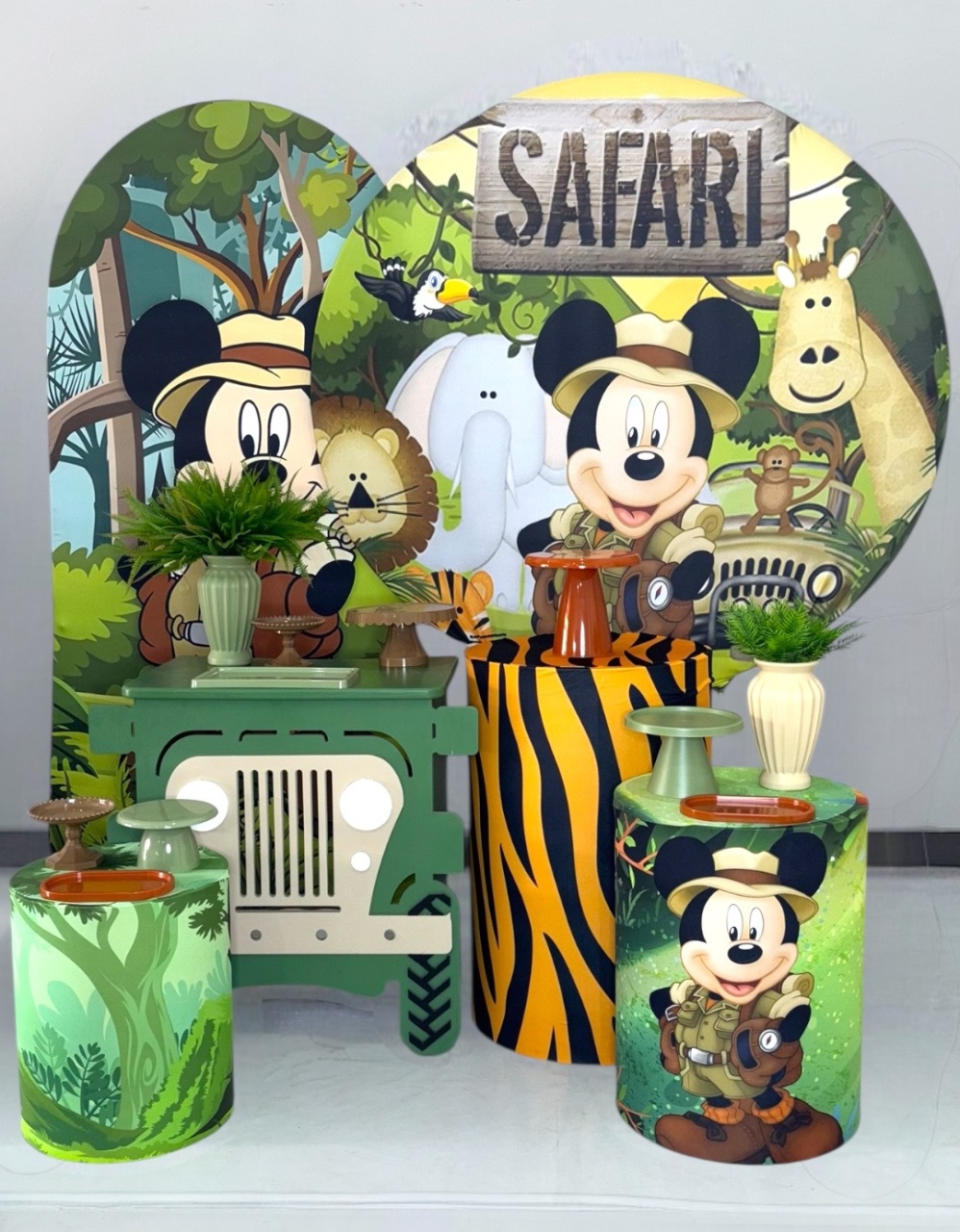 Kit Ouro - Safari Do Mickey - DLUARTS DECORAÇÕES E EVENTOS