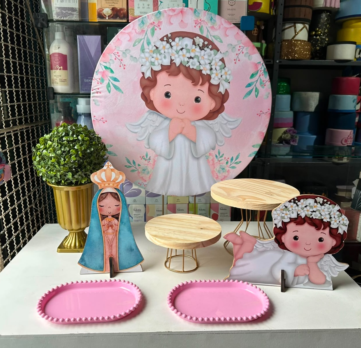 Batizado Menina - Festa Na Mesa - Lua Nobre Decorações