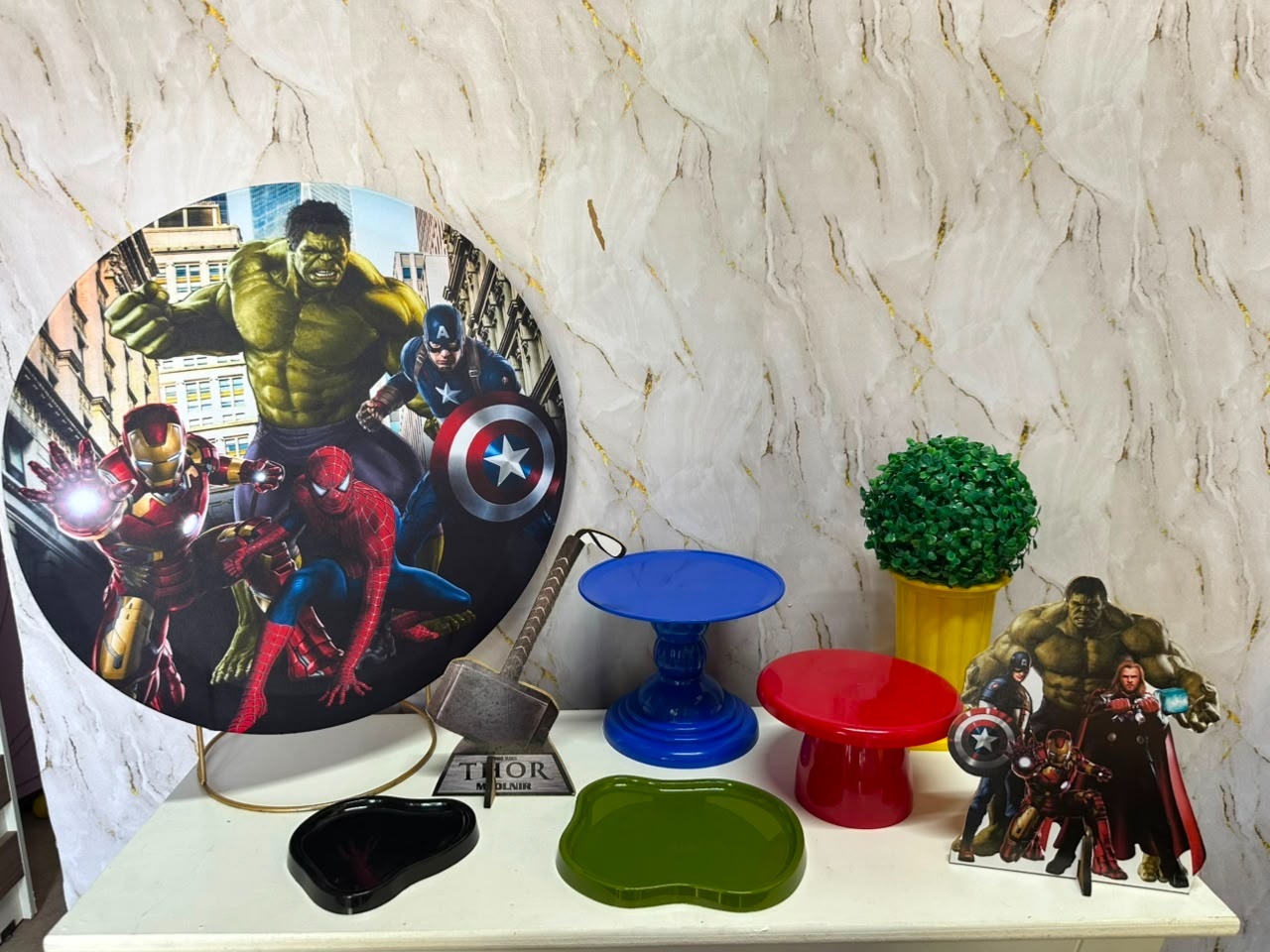 Vingadores- Festa Na Mesa - Lua Nobre Decorações