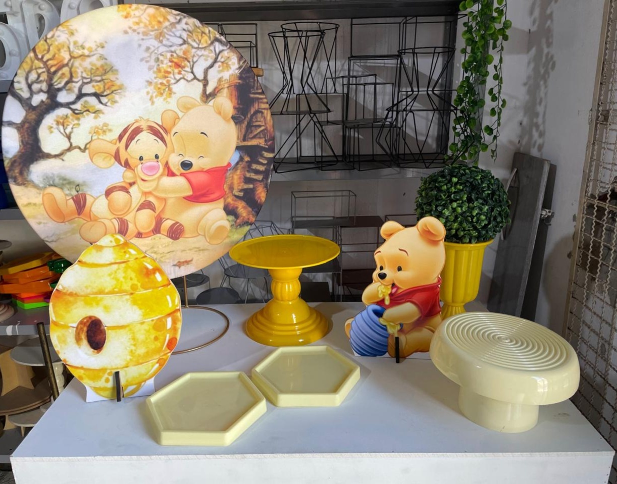 Ursinho Pooh - Festa Na Mesa - Lua Nobre Decorações