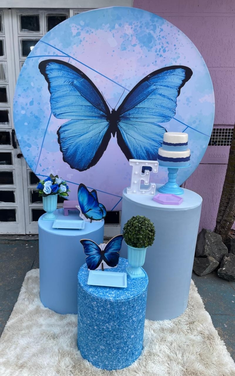 Borboleta Azul - Lua Nobre Decorações