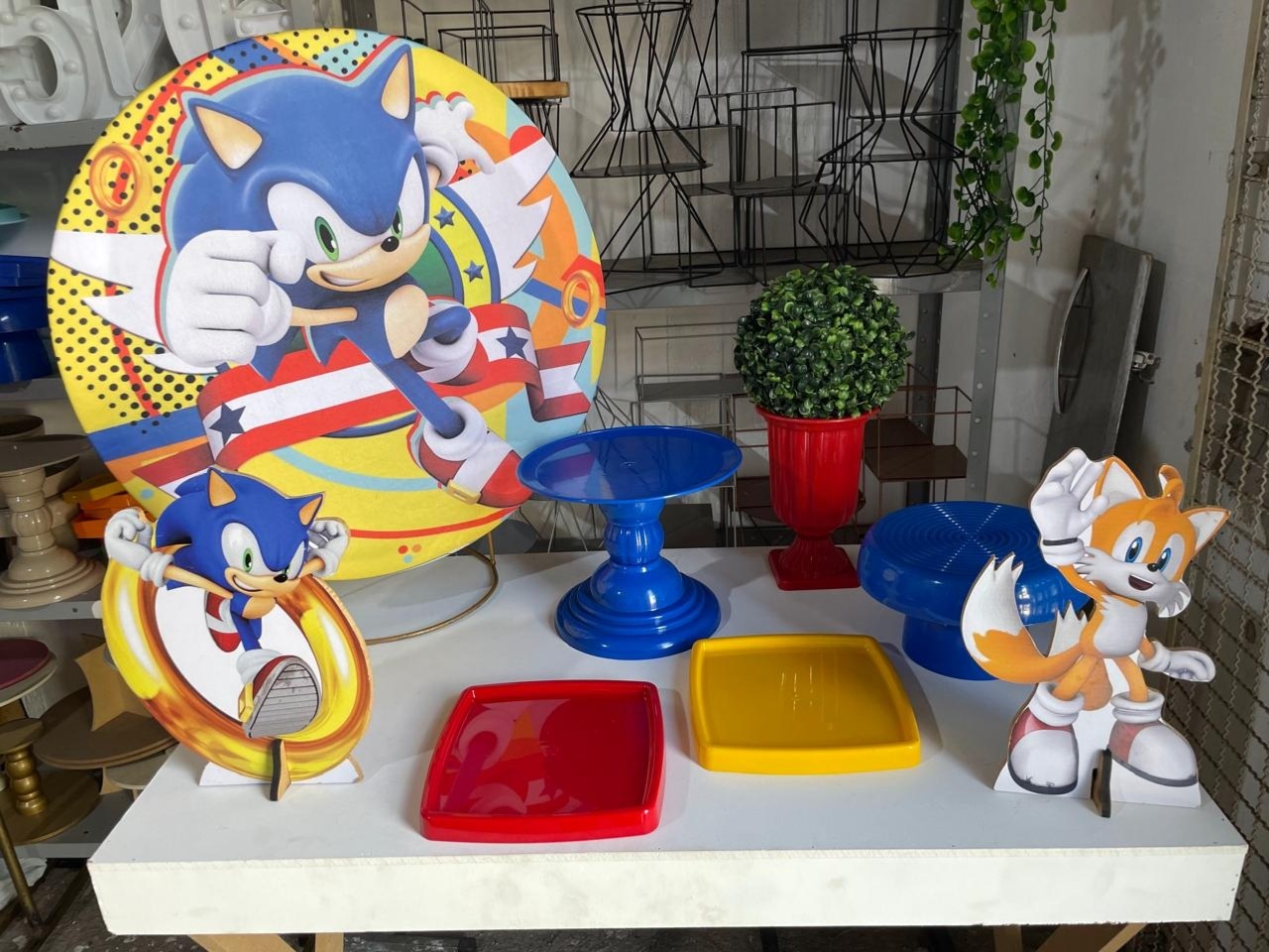 Sonic - Festa Na Mesa - Lua Nobre Decorações