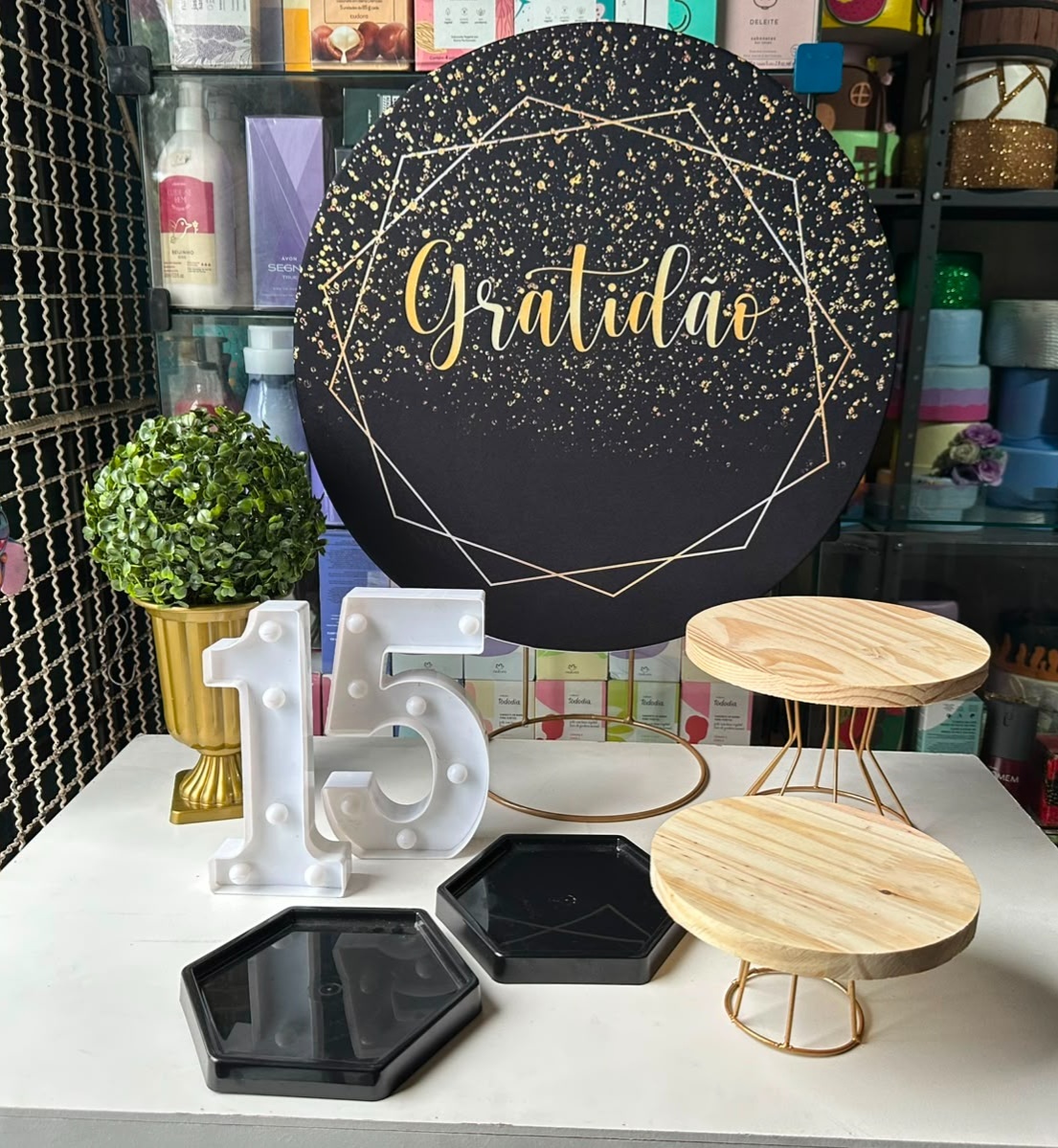 Gratidão- Festa Na Mesa - Lua Nobre Decorações
