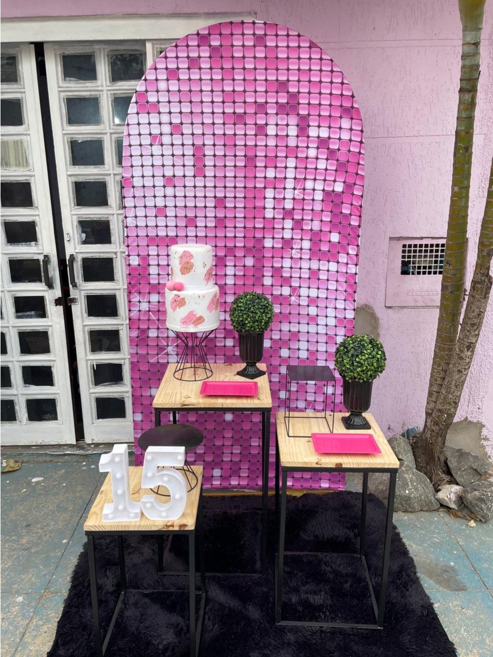 Lantejoula Rosa Pink - Lua Nobre Decorações