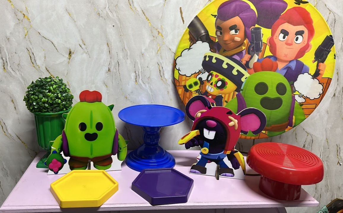 Brawl Stars - Festa Na Mesa - Lua Nobre Decorações