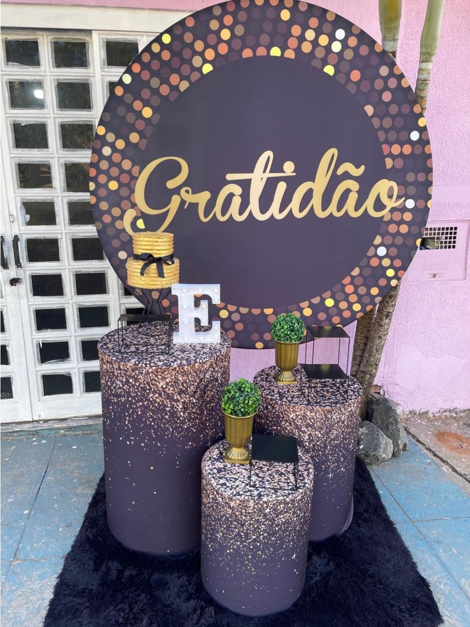 Gratidão Preto E Dourado - Lua Nobre Decorações
