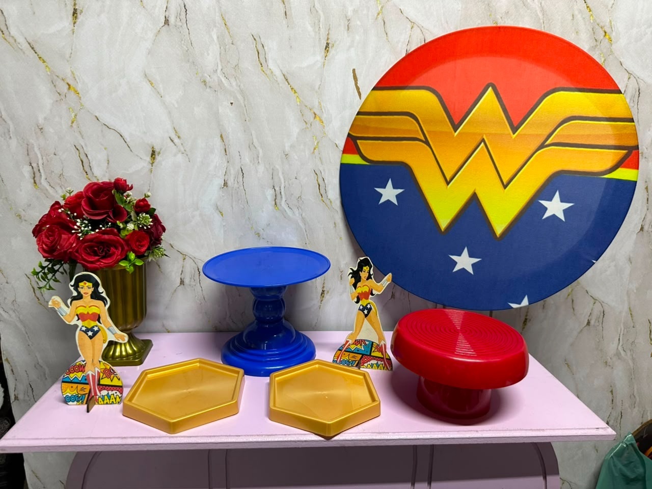 Mulher Maravilha - Festa Na Mesa - Lua Nobre Decorações