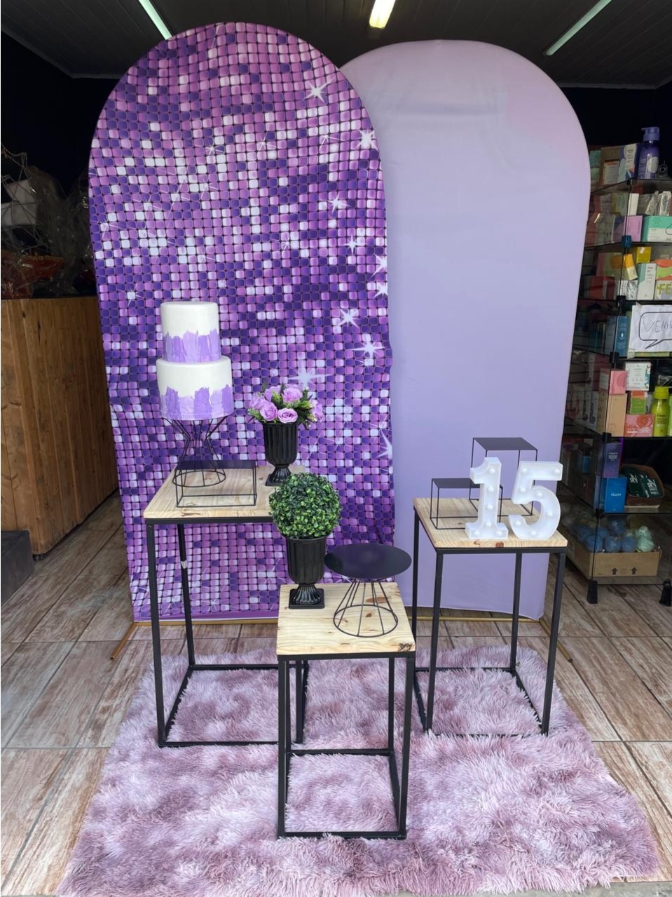 Lantejoula Lilas E Roxo 2 - Lua Nobre Decorações