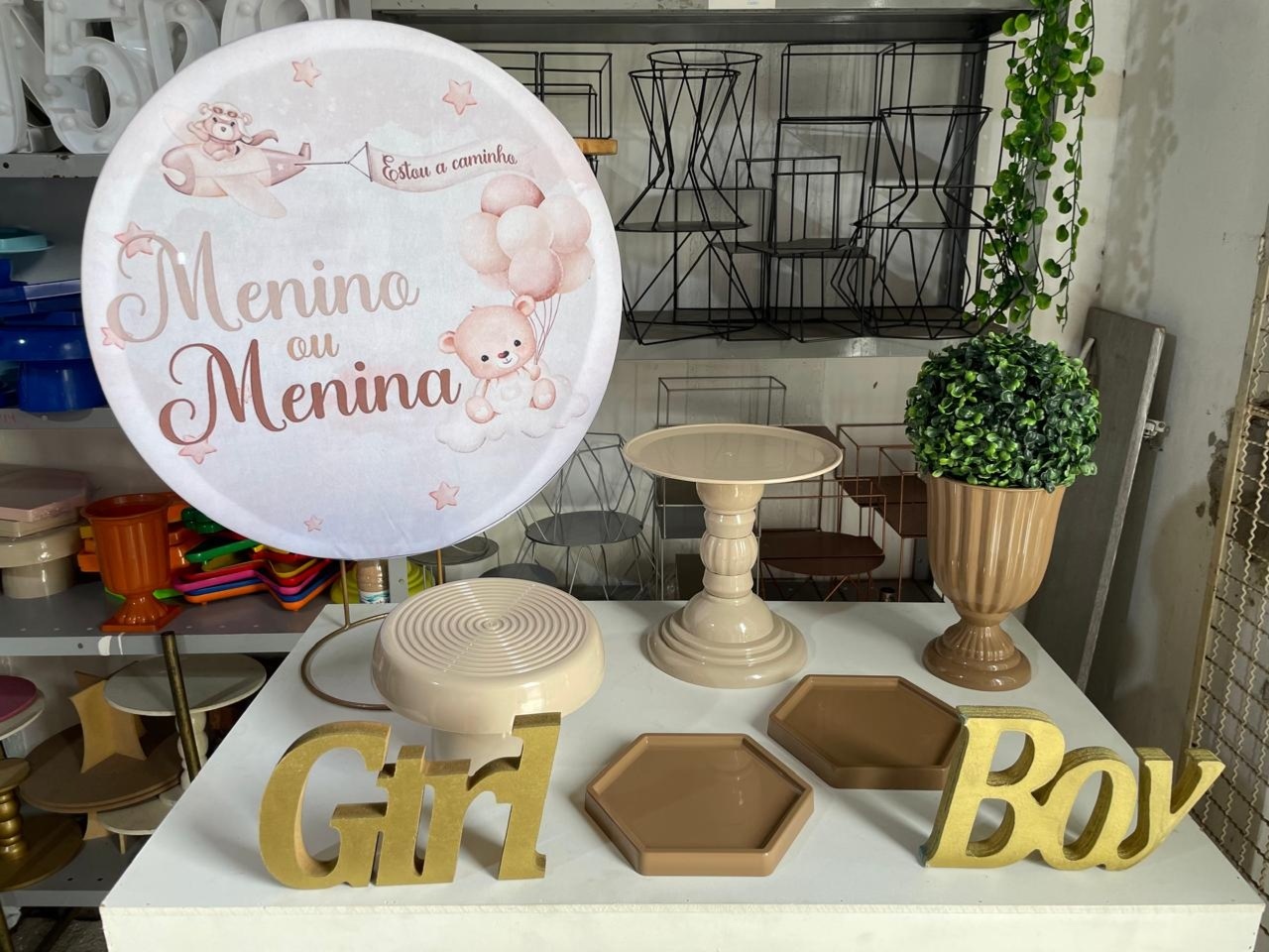 Chá Revelação Nude - Festa Na Mesa - Lua Nobre Decorações