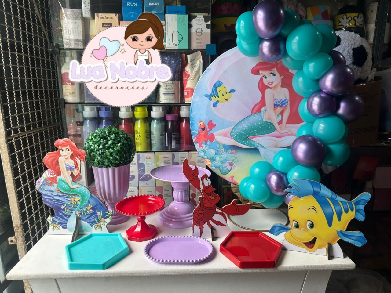 Ariel / Pequena Sereia - Festa Na Mesa - Lua Nobre Decorações